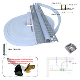 5213A LED Gypsum Board Profile - 1m 2m  Aluminum Recessed Profile with Airflow Channels & Diffuser for Indirect Roof Lighting (PC White/Black + Silicone )