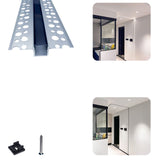 52x13mm Plaster-in LED Profile Seamless Recessed Drywall Channel 1M 2M Indirect Lighting Trimless