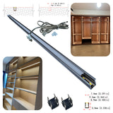 6x9mm Ultra Slim Recessed Under Shelf Light, Solderless Aluminium Profile for LED Strip, 1/2m 12V Under Cabinet Light, 3000K 4000K