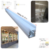 LED Glass Shelf Lighting for Display Cabinet & Showcase, Clamp-On Aluminium Channel, Edge Lit Floating Shelf Light, 12V 24V