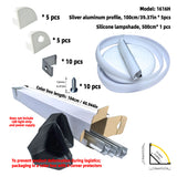 1616H 1m 2m Led aluminum profile channel V shape corner mounted led strip channel 3.3ft 6.6ft