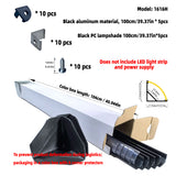 1616H 1m 2m Led aluminum profile channel V shape corner mounted led strip channel 3.3ft 6.6ft