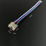 Solderless connector L shape corner connector for COB RGB led strip light