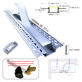 6114 Recessed Drywall LED Aluminium Profile – Black/White Diffuser or Silicone Cover for Indirect Light (1m / 2m)
