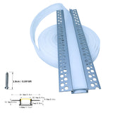 6114 Recessed Drywall LED Aluminium Profile – Black/White Diffuser or Silicone Cover for Indirect Light (1m / 2m)