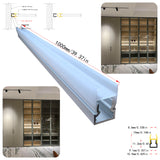 LED Glass Shelf Lighting for Display Cabinet & Showcase, Clamp-On Aluminium Channel, Edge Lit Floating Shelf Light, 12V 24V