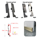 Surface Mount LED Skirting Board Aluminium Profile Kit with White Silicone Cover – 1/2M Low Level Lighting for Residential & Commercial Spaces