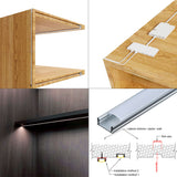 17x7mm LED aluminum profile channel with PC diffuser for led strip light 1m 2m length