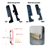 Surface Mount LED Skirting Board Aluminium Profile Kit with White Silicone Cover – 1/2M Low Level Lighting for Residential & Commercial Spaces