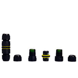 IP68 Waterproof Inline Connector - Heavy Duty Outdoor Cable Joint 2-Pin to 6-Pin