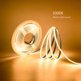 COB led strip lights 12V/24V 8mm flexible high density with adhesive 5M 10M RA90