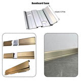 Surface Mount LED Skirting Board Aluminium Profile Kit with White Silicone Cover – 1/2M Low Level Lighting for Residential & Commercial Spaces