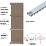 17x7mm LED aluminum profile channel with PC diffuser for led strip light 1m 2m length