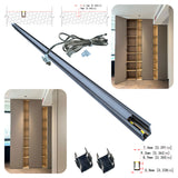 6x9mm Ultra Slim Recessed Under Shelf Light, Solderless Aluminium Profile for LED Strip, 1/2m 12V Under Cabinet Light, 3000K 4000K