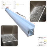 LED Glass Shelf Lighting for Display Cabinet & Showcase, Clamp-On Aluminium Channel, Edge Lit Floating Shelf Light, 12V 24V