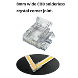 Solderless connector L shape corner connector for COB RGB led strip light