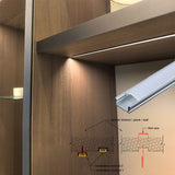 17x7mm LED aluminum profile channel with PC diffuser for led strip light 1m 2m length