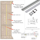 14x7mm Led aluminum channel holder bar profile for cabinet closet led strip light 1m 2m