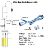 LED Cabinet Light Sensor Switch – Door, Hand Sweep & PIR Motion Control (12V/24V)