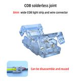 Solderless connector L shape corner connector for COB RGB led strip light