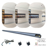 6x9mm Ultra Slim Recessed Under Shelf Light, Solderless Aluminium Profile for LED Strip, 1/2m 12V Under Cabinet Light, 3000K 4000K