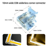 Solderless connector L shape corner connector for COB RGB led strip light