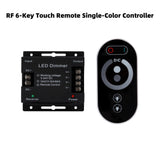 RF Touch Remote LED Strip Dimmer Controller – Single Color Brightness Adjuster, 1-20 Pack Available