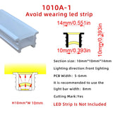 1010 Flexible bendable led silicone tube profile for DIY led strip neon light