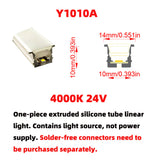 10x10mm LED Neon Flex Strip (24V/10W/m, includes solder-free connectors; suitable for cabinet and curved lighting applications)
