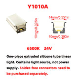 10x10mm LED Neon Flex Strip (24V/10W/m, includes solder-free connectors; suitable for cabinet and curved lighting applications)
