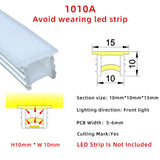 1010 Flexible bendable led silicone tube profile for DIY led strip neon light