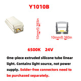 10x10mm LED Neon Flex Strip (24V/10W/m, includes solder-free connectors; suitable for cabinet and curved lighting applications)