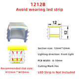 12x12mm Silicone cover profile for DIY led neon light no led strip inside