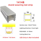 14x14mm Neon Light Silicone Tube Protection for COB/SMD Strips Curved-Friendly