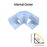 1616H 1m 2m Led aluminum profile channel V shape corner mounted led strip channel 3.3ft 6.6ft