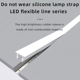 6x6mm 8x8mm Slim Led silicone cover profile of various size soft flexible for DIY led strip light