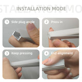 17x8mm 1m 2m Wall mounted flat aluminum profile for DIY led handle lighting and kitchen lighting